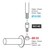 Adapter 10mm Dreaptă > 8mm Stângă 90140 Adapter 10mm Dreaptă > 8mm Stângă 90140 thumb