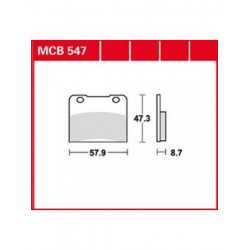 Garnituri frână TRW MCB547 Garnituri frână TRW MCB547