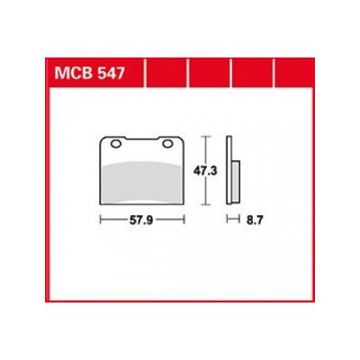 Garnituri frână TRW MCB547 Garnituri frână TRW MCB547