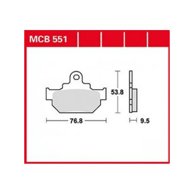 Garnituri frână TRW MCB551 Garnituri frână TRW MCB551