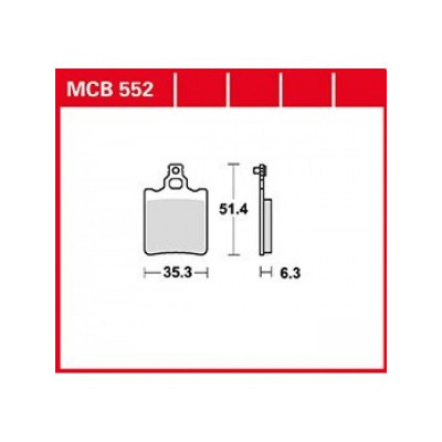 Garnituri frână TRW MCB552 Garnituri frână TRW MCB552