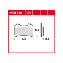 Garnituri frână TRW MCB559 Garnituri frână TRW MCB559