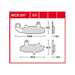 Garnituri frână TRW MCB597