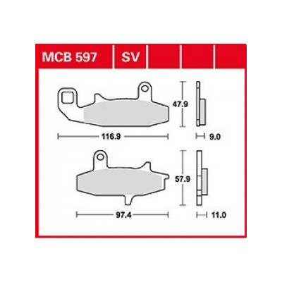 Garnituri frână TRW MCB597SV
