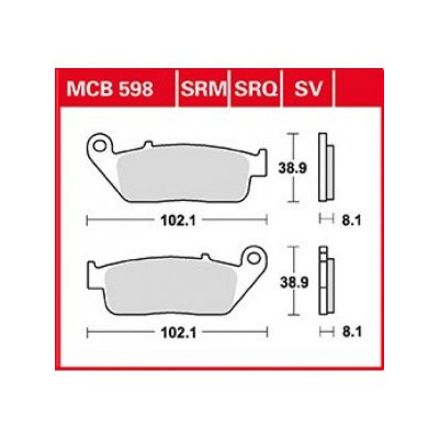 Garnituri frână TRW MCB598