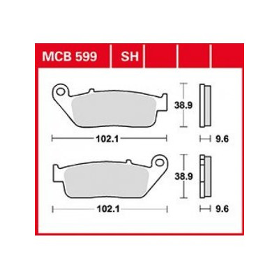 Placute de frana TRW MCB599 Placute de frana TRW MCB599