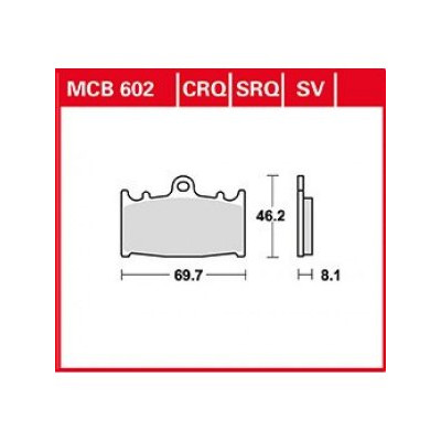 Garnituri frână TRW MCB602SV
