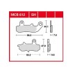 Garnituri frână TRW MCB612 thumb