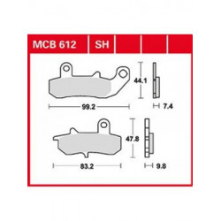 Garnituri frână TRW MCB612