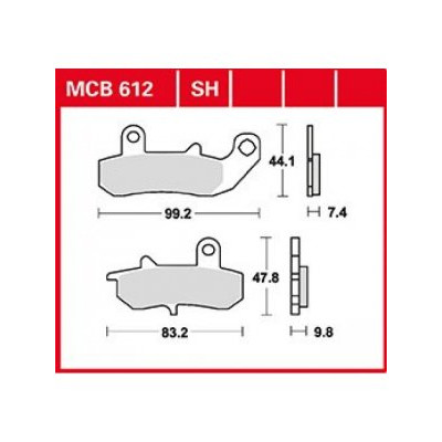 Garnituri frână TRW MCB612 Garnituri frână TRW MCB612