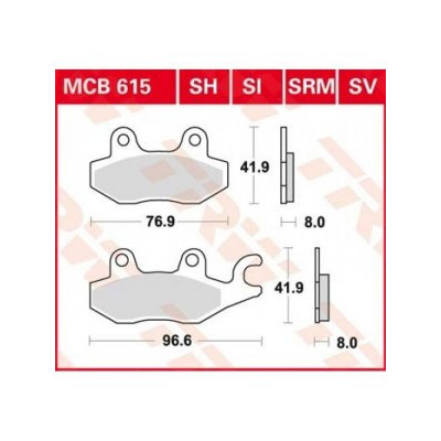 Garnituri frână TRW MCB615 Garnituri frână TRW MCB615