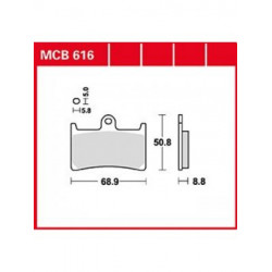 Garnituri frână TRW MCB616