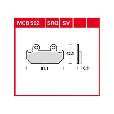 Garnituri frână TRW MCB562SV Garnituri frână TRW MCB562SV