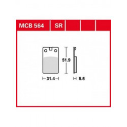 Garnituri frână TRW MCB564