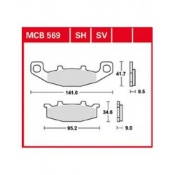 Garnituri frână TRW MCB569SH