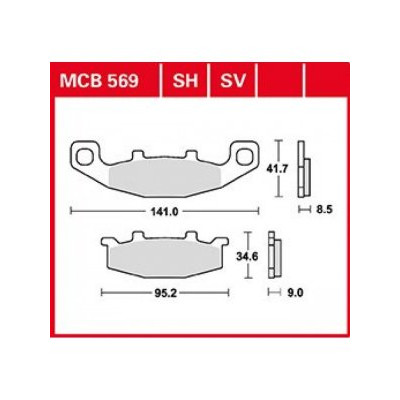 Garnituri frână TRW MCB569SV Garnituri frână TRW MCB569SV