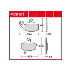 Garnituri frână TRW MCB573 Garnituri frână TRW MCB573