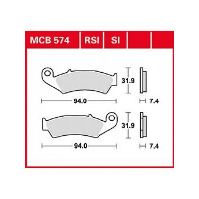Garnituri frână TRW MCB574 Garnituri frână TRW MCB574