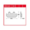 Garnituri frână TRW MCB624