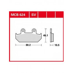 Garnituri frână TRW MCB624