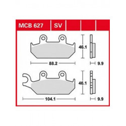 Garnituri frână TRW MCB627SV