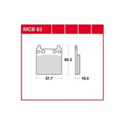Garnituri frână TRW MCB63