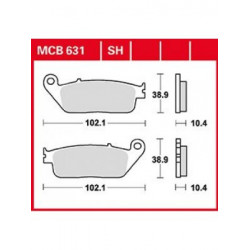 Garnituri frână TRW MCB631