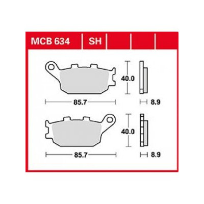 Garnituri frână TRW MCB634
