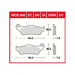 Garnituri frână TRW MCB648SH Garnituri frână TRW MCB648SH