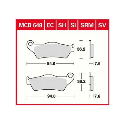 Garnituri frână TRW MCB648