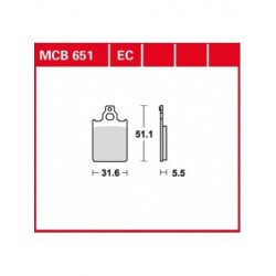 Garnituri frână TRW MCB651 Garnituri frână TRW MCB651