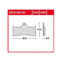 Garnituri frână TRW MCB660SRQ Garnituri frână TRW MCB660SRQ
