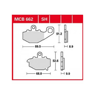 Garnituri frână TRW MCB662