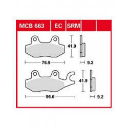 Garnituri frână TRW MCB663 Garnituri frână TRW MCB663