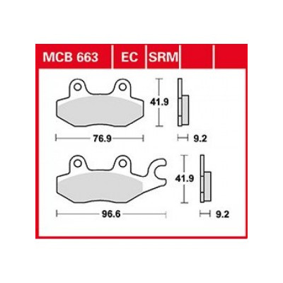 Garnituri frână TRW MCB663