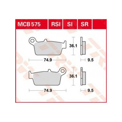 Garnituri frână TRW MCB575 Garnituri frână TRW MCB575