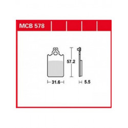 Garnituri frână TRW MCB578 Garnituri frână TRW MCB578