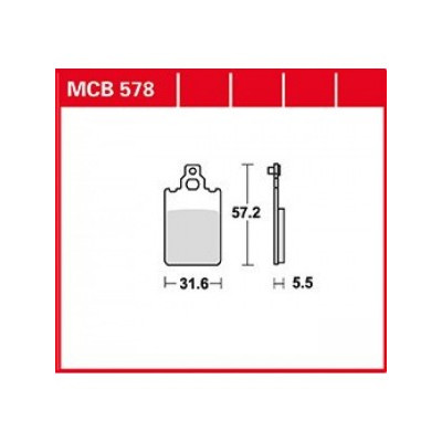 Garnituri frână TRW MCB578 Garnituri frână TRW MCB578