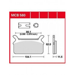 Garnituri frână TRW MCB580