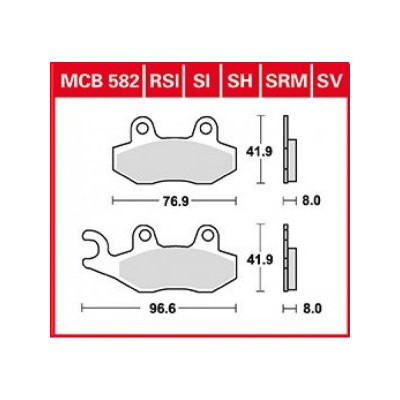 Garnituri frână TRW MCB582 Garnituri frână TRW MCB582