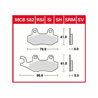 Garnituri frână TRW MCB582SI Garnituri frână TRW MCB582SI