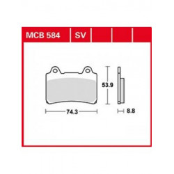 Garnituri frână TRW MCB584