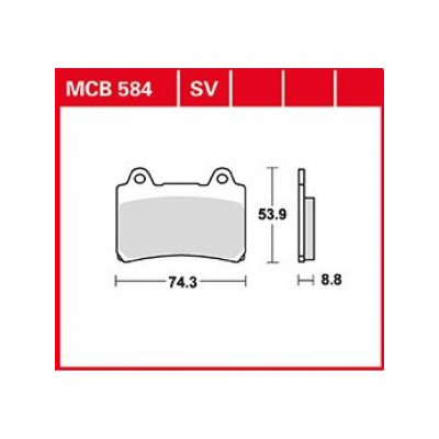 Garnituri frână TRW MCB584 Garnituri frână TRW MCB584