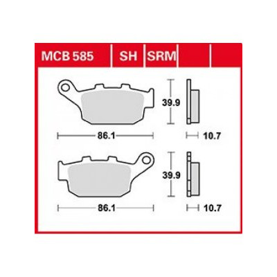 Garnituri frână TRW MCB585SH Garnituri frână TRW MCB585SH