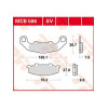 Garnituri frână TRW MCB586