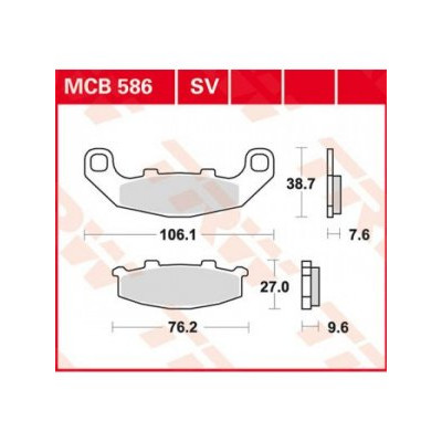 Garnituri frână TRW MCB586 Garnituri frână TRW MCB586
