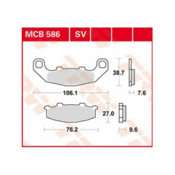 Garnituri frână TRW MCB586SV