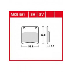 Garnituri frână TRW MCB591SH