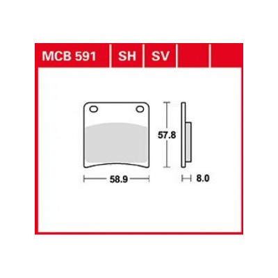 Garnituri frână TRW MCB591SH