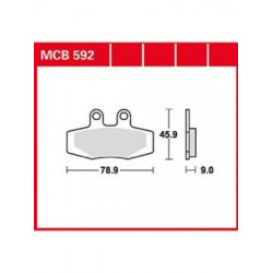 Garnituri frână TRW MCB592 Garnituri frână TRW MCB592